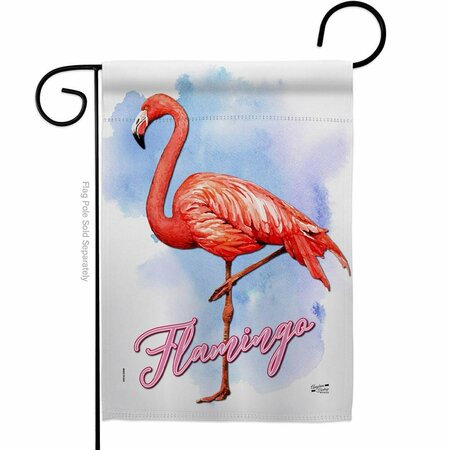 PATIO TRASERO Flamingo Animals Bird 13 x 18.5 in. Double-Sided Decorative Vertical Garden Flags for PA3900560